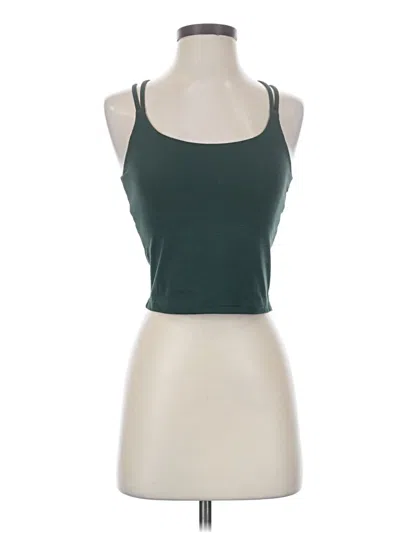 Pre-owned Fabletics Tank Top Green Halter Neckline Tops
