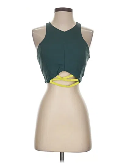 Pre-owned Fabletics Tank Top Green Halter Neckline Tops