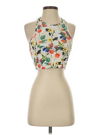 Pre-owned Fabletics Tank Top Ivory Halter Neckline Tops