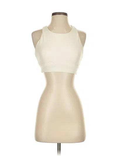 Pre-owned Fabletics Tank Top Ivory Halter Neckline Tops In White