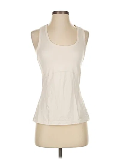 Pre-owned Fabletics Tank Top Ivory Halter Neckline Tops In White