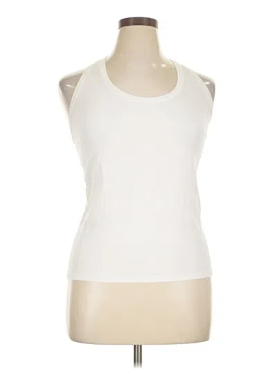 Pre-owned Fabletics Tank Top Ivory Halter Neckline Tops In White