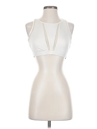 Pre-owned Fabletics Tank Top Ivory Halter Neckline Tops In White