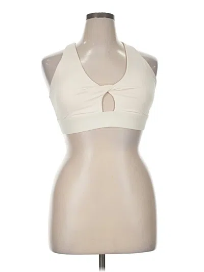 Pre-owned Fabletics Tank Top Ivory Halter Neckline Tops In White