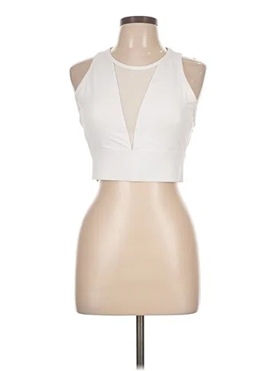 Pre-owned Fabletics Tank Top Ivory Halter Neckline Tops In White