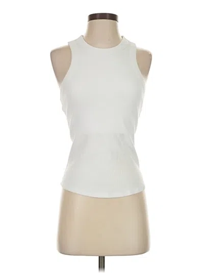 Pre-owned Fabletics Tank Top Ivory Halter Neckline Tops In White
