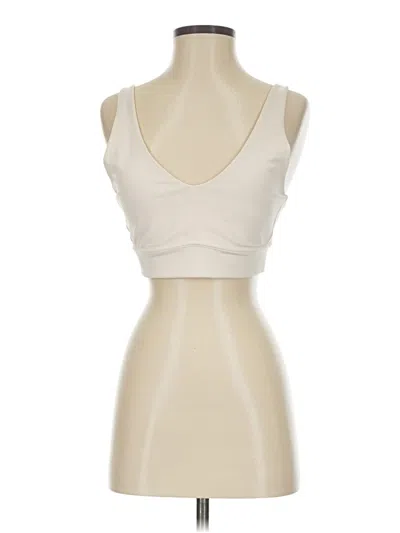 Pre-owned Fabletics Tank Top Ivory Strapless Neckline Tops