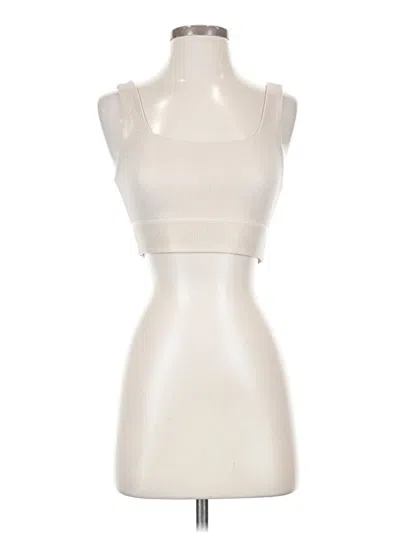 Pre-owned Fabletics Tank Top Ivory Strapless Neckline Tops