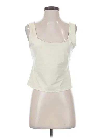 Pre-owned Fabletics Tank Top Ivory Strapless Neckline Tops