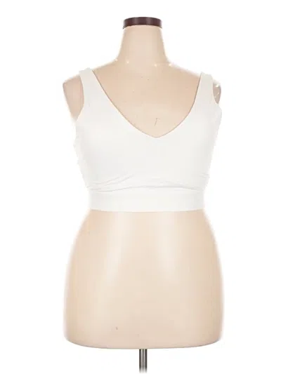 Pre-owned Fabletics Tank Top Ivory Strapless Neckline Tops
