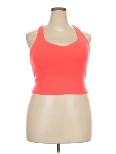 Pre-owned Fabletics Tank Top Orange Halter Neckline Tops