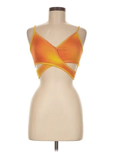 Pre-owned Fabletics Tank Top Orange Strapless Neckline Tops
