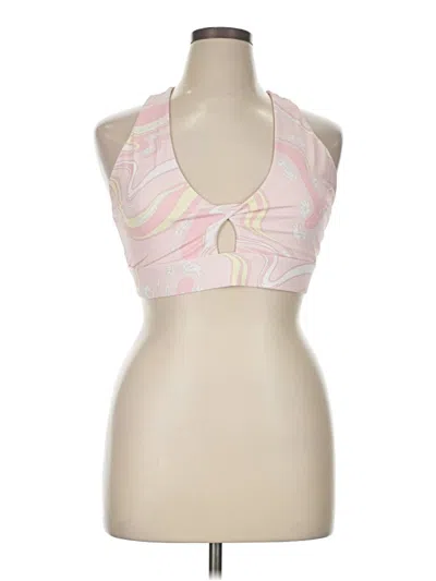 Pre-owned Fabletics Tank Top Pink Halter Neckline Tops