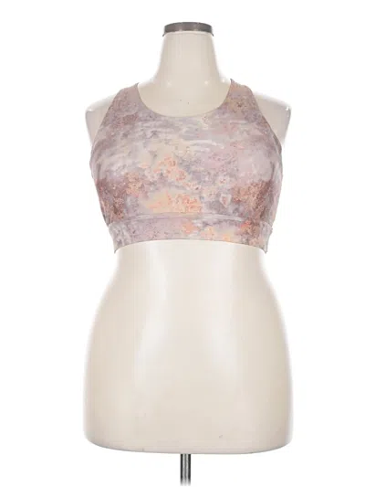 Pre-owned Fabletics Tank Top Pink Marled Pattern Halter Neckline Tops