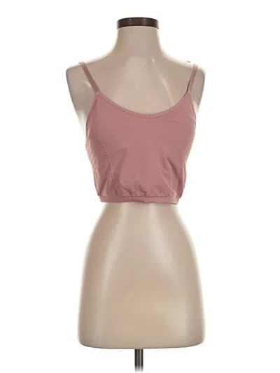 Pre-owned Fabletics Tank Top Pink Solid Pattern Strapless Neckline Tops