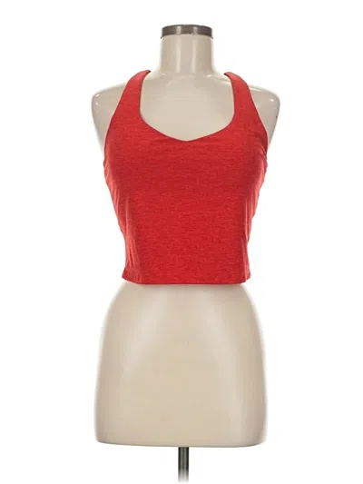 Pre-owned Fabletics Tank Top Red Halter Neckline Tops