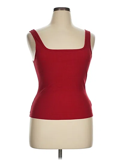 Pre-owned Fabletics Tank Top Red Strapless Neckline Tops