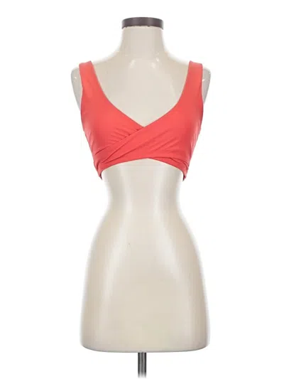 Pre-owned Fabletics Tank Top Red Strapless Neckline Tops