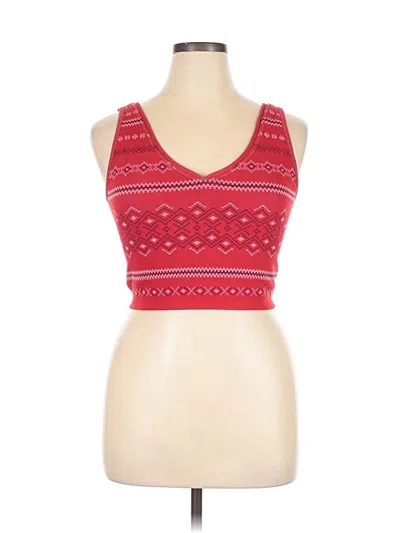 Pre-owned Fabletics Tank Top Red Sweetheart Neckline Tops
