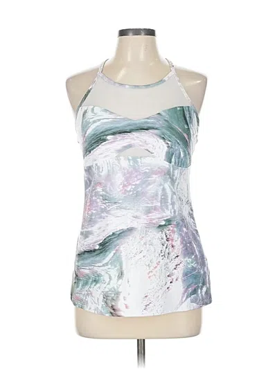 Pre-owned Fabletics Tank Top Silver Halter Neckline Tops