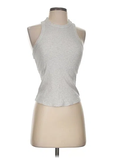 Pre-owned Fabletics Tank Top Silver Halter Neckline Tops