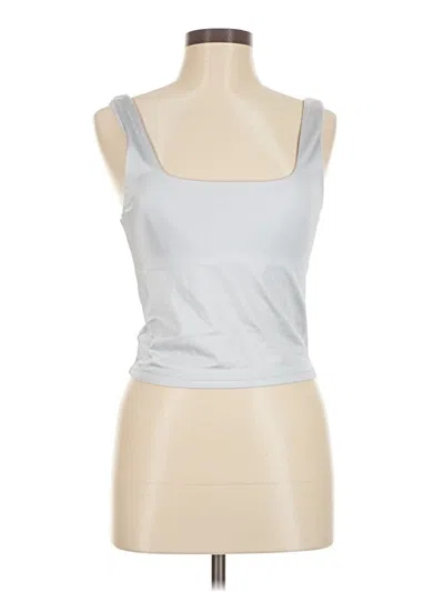 Pre-owned Fabletics Tank Top Silver Strapless Neckline Tops