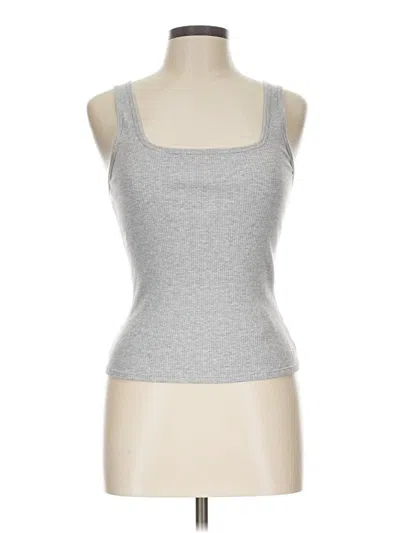 Pre-owned Fabletics Tank Top Silver Strapless Neckline Tops