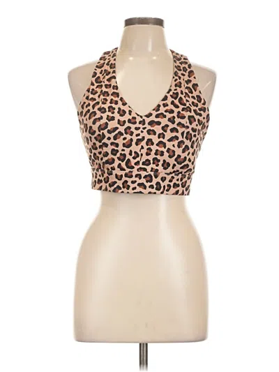 Pre-owned Fabletics Tank Top Tan Halter Neckline Tops