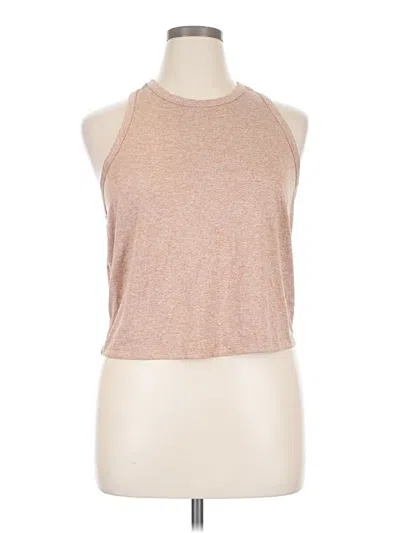 Pre-owned Fabletics Tank Top Tan Halter Neckline Tops