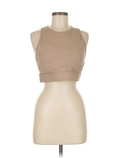 Pre-owned Fabletics Tank Top Tan Halter Neckline Tops In Brown