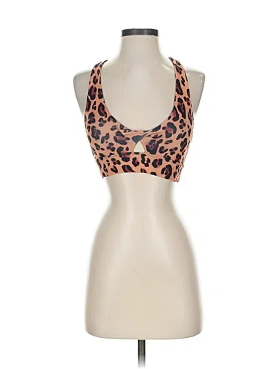 Pre-owned Fabletics Tank Top Tan Halter Neckline Tops In Brown