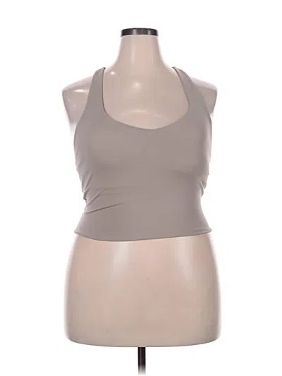 Pre-owned Fabletics Tank Top Tan Halter Neckline Tops In Brown