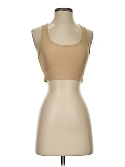 Pre-owned Fabletics Tank Top Tan Strapless Neckline Tops