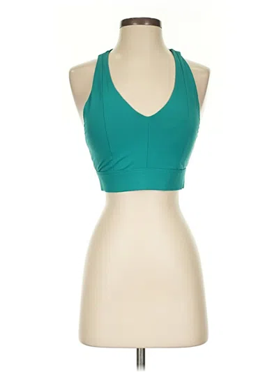 Pre-owned Fabletics Tank Top Teal Halter Neckline Tops In Blue