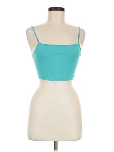 Pre-owned Fabletics Tank Top Teal Strapless Neckline Tops