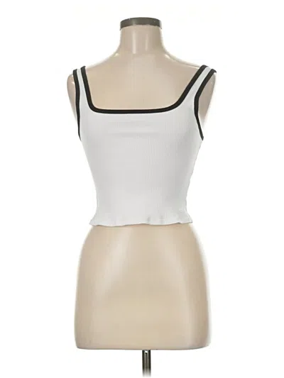 Pre-owned Fabletics Tank Top White Strapless Neckline Tops