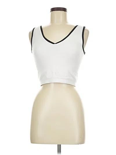 Pre-owned Fabletics Tank Top White Strapless Neckline Tops