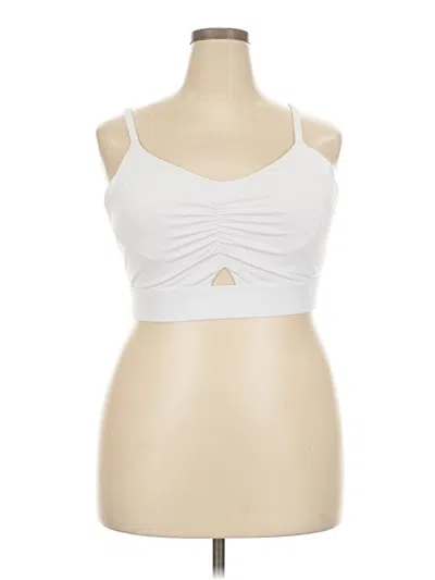 Pre-owned Fabletics Tank Top White Strapless Neckline Tops