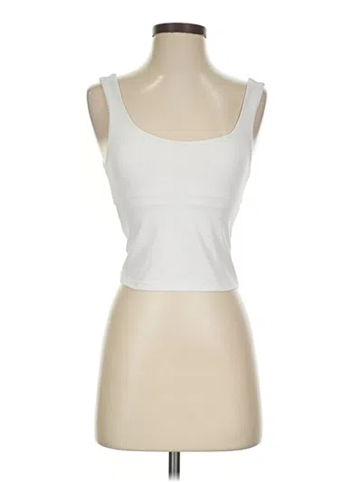 Pre-owned Fabletics Tank Top White Strapless Neckline Tops