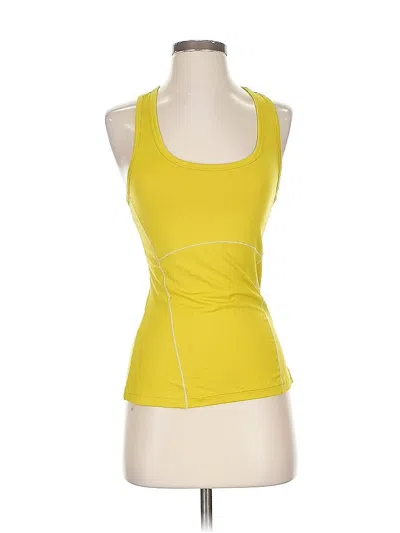 Pre-owned Fabletics Tank Top Yellow Halter Neckline Tops