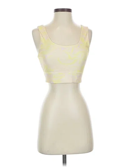 Pre-owned Fabletics Tank Top Yellow Strapless Neckline Tops