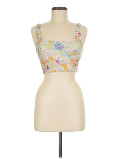 Pre-owned Fabletics Tank Top Yellow Strapless Neckline Tops