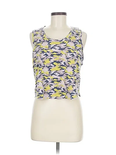 Pre-owned Fabletics Tank Top Yellow Strapless Neckline Tops