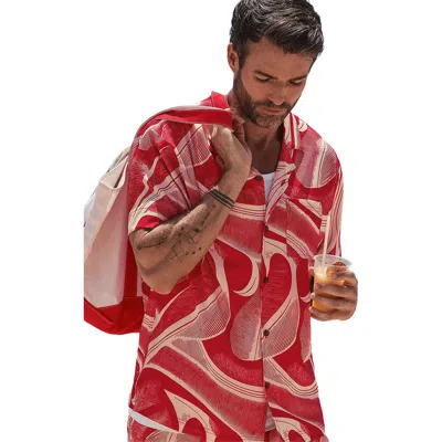 Fabletics The Cabana Button Up In Red