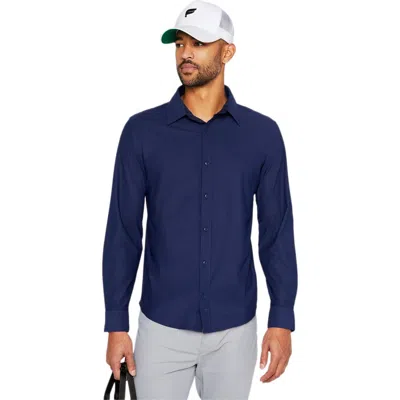 Fabletics The Don Long Sleeve Button Up In Blue