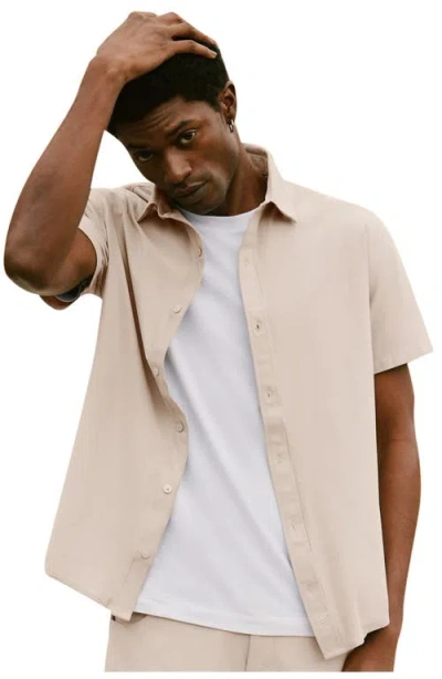 Fabletics The Don Short Sleeve Button Up In Pink