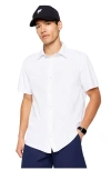 Fabletics The Don Short Sleeve Button Up In White