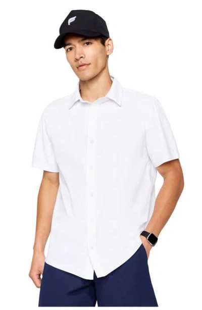 Fabletics The Don Short Sleeve Button Up In White