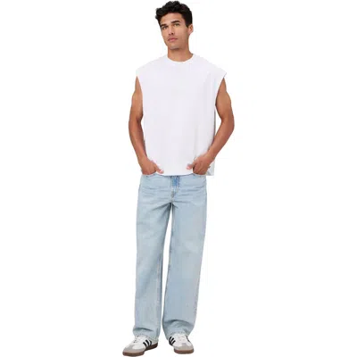 Fabletics The Effortless Oversized Muscle Tank In 19th Hole Classic White