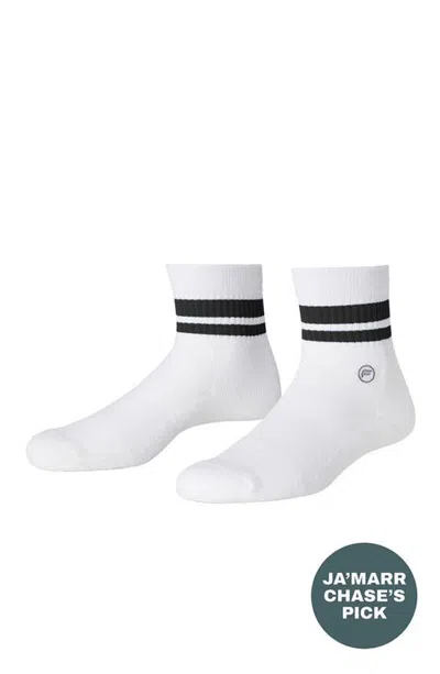 Fabletics The Everyday Quarter Crew Sock In White